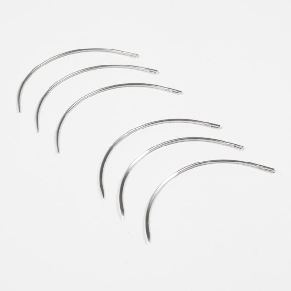 NCTC NRBC Curved Eyed Needles x 1 Curved Round Bodied Taper Suture Needles